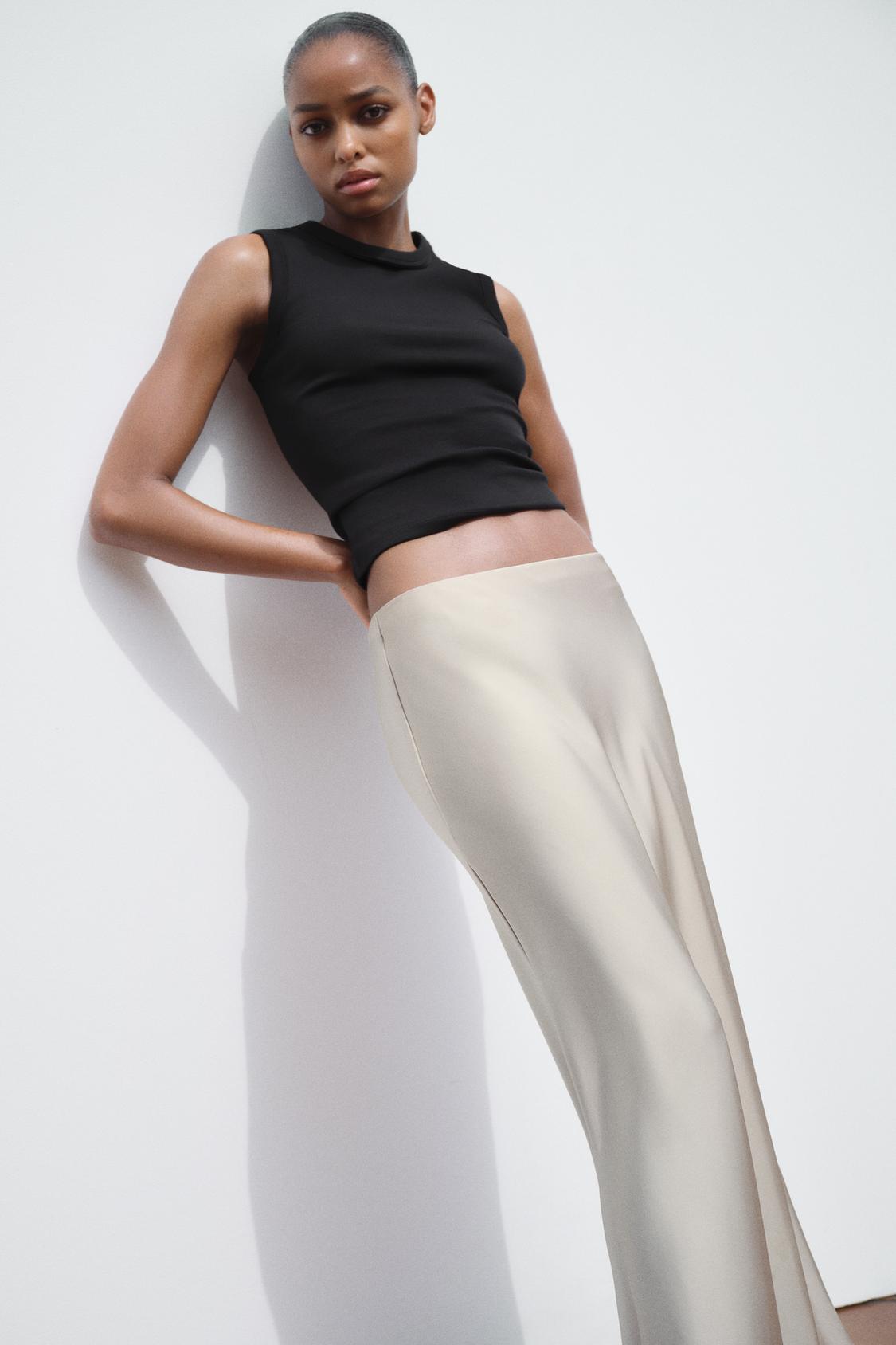 SATIN MIDI-KJOL