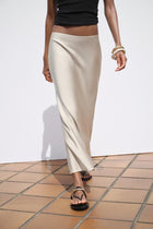 SATIN MIDI-KJOL