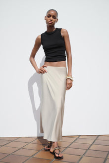 SATIN MIDI-KJOL