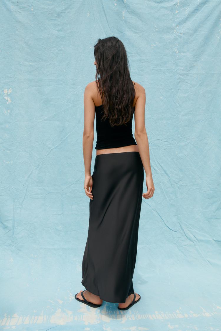 SATIN MIDI-KJOL