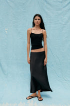 SATIN MIDI-KJOL