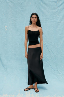 SATIN MIDI-KJOL