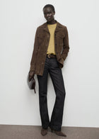 Mid-rise flared jeans