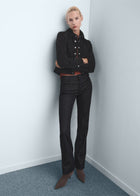 Mid-rise flared jeans
