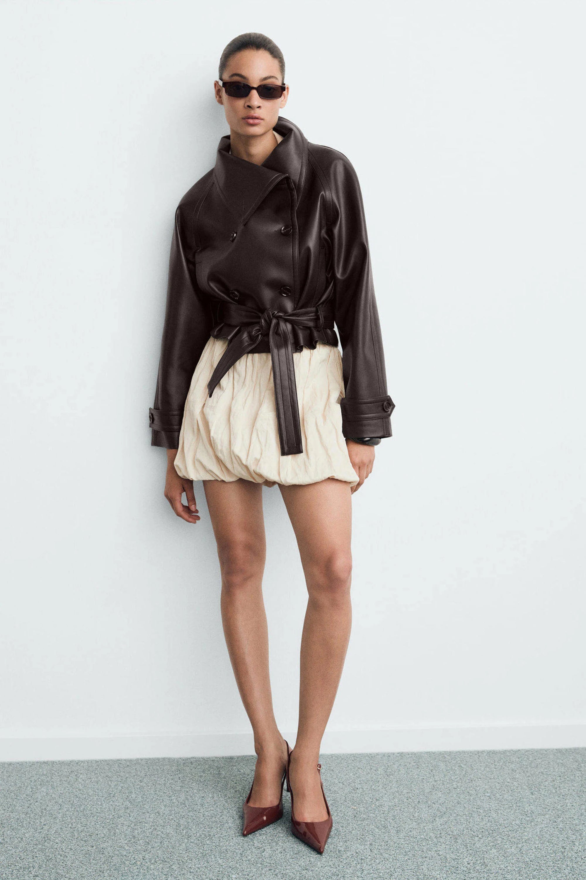 LEATHER TRENCH JACKET