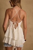 Lainey Elfenbensvit Babydoll Topp