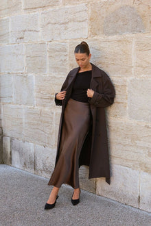 SATIN MIDI-KJOL