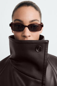 LEATHER TRENCH JACKET