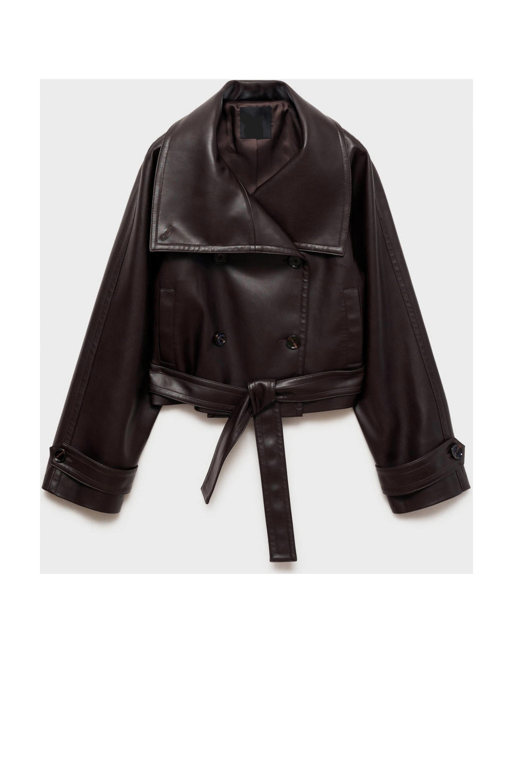 LEATHER TRENCH JACKET